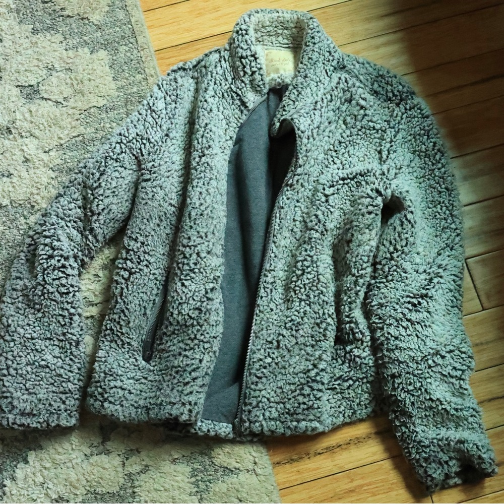 Altar’d state Sherpa zipper jacket with pockets